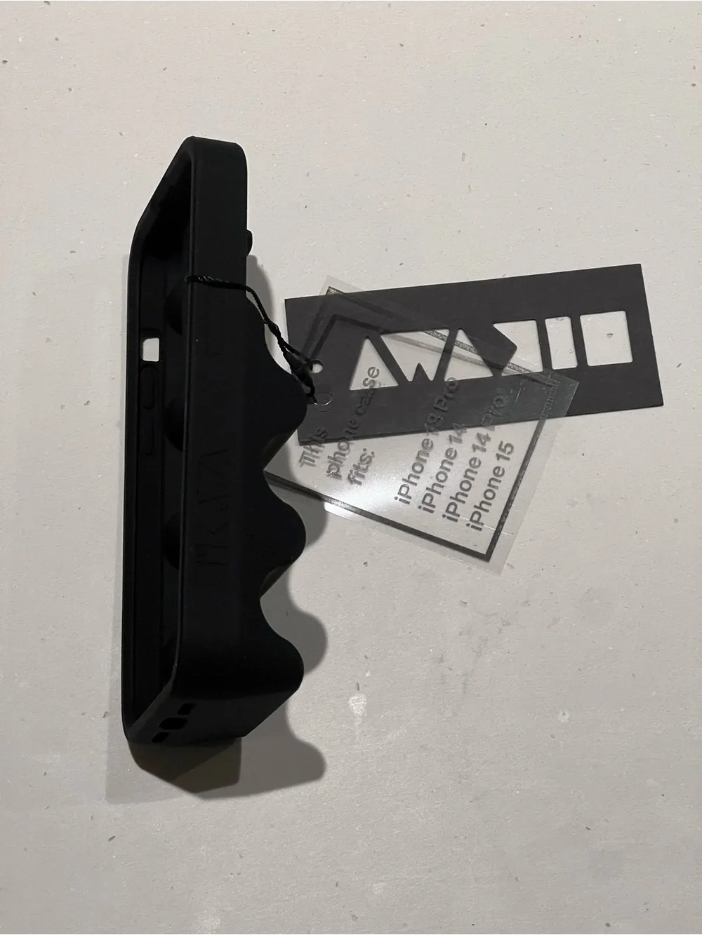 Ergonomic Wave Grip Silicone Black Phone Case - Bailey Hikawa